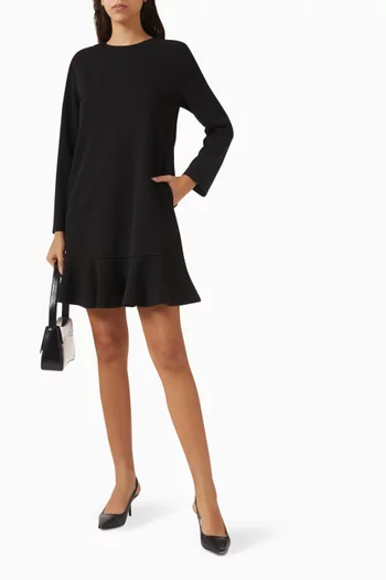 Flounce-hem Mini Dress