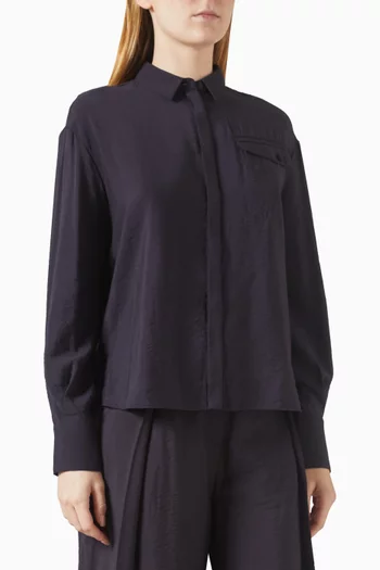 Patch Pocket Shirt in Rayon-blend