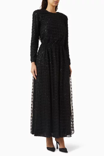 Bead-embellished Dress in Tulle