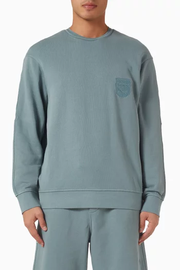 سويت شيرت مطرز بدرع فرنش تيري