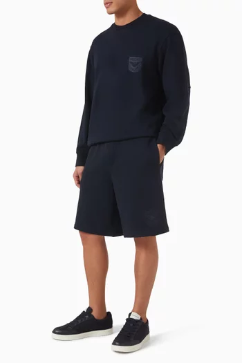 شورت رياضي بشعار الماركة فرنش تيري