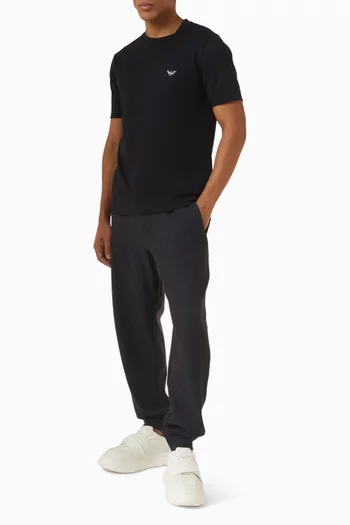 تي شيرت مزين بشعار الماركة قطن