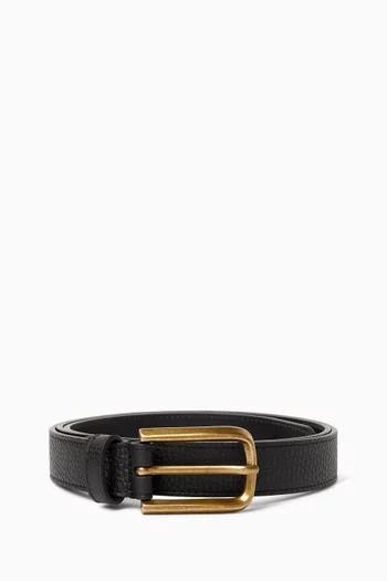 Classic Logo Belt in Palmellato Leather