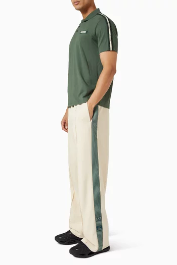 بنطال رياضي بشريط شعار الماركة مزيج قطن