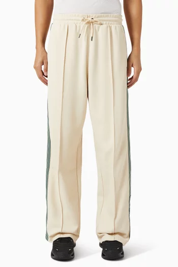 بنطال رياضي بشريط شعار الماركة مزيج قطن