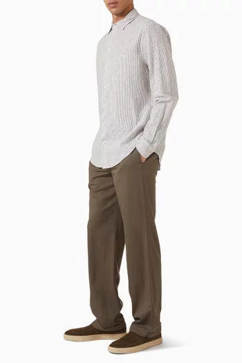 Striped Shirt in Linen Blend