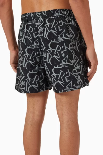 EA Text Logo-print Swim Shorts
