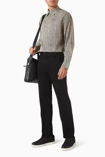 بنطال جينز J76‏ بقصة ساق مستقيمة دينم