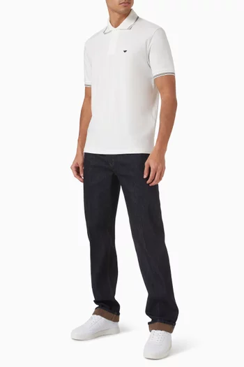 بنطال جينز J76‏ بقصة ساق مستقيمة دينم