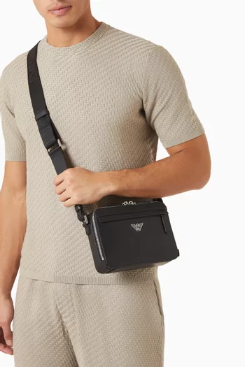 Mini Camera Bag in Regenerated Saffiano Leather