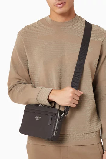 Mini Camera Bag in Regenerated Saffiano Leather