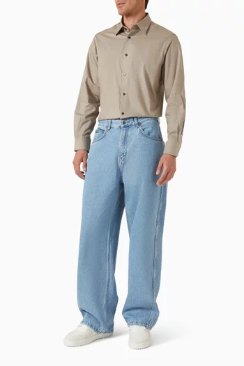 All-over Logo Jacquard Shirt in Cotton