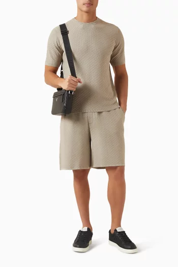 Weave Stitch T-shirt in Cotton