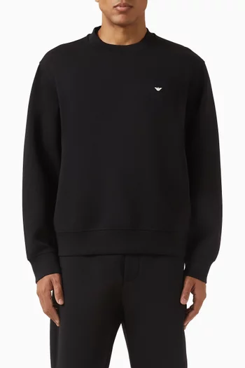 Logo Sweatshirt in Double Jersey