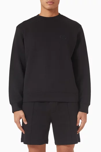 سويت شيرت بشعار الماركة جيرسيه بحياكة مزدوجة