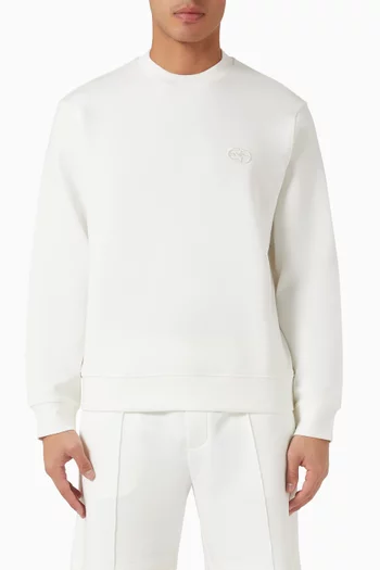 سويت شيرت بشعار الماركة جيرسيه بحياكة مزدوجة