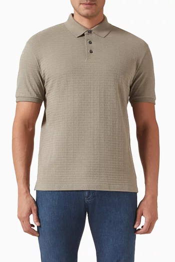 EA Text Logo Polo Shirt in Cotton