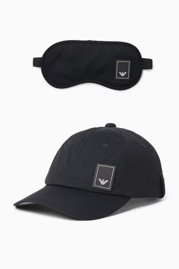 طقم مزين برقعة شعار الماركة، قطعتان