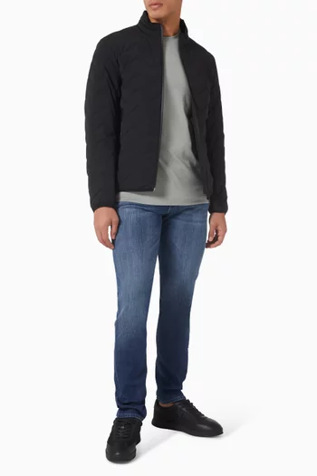 Water Repellent Chevron Quilted Down Jacket