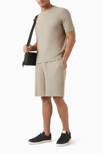 Stitch-detail Shorts in Knit