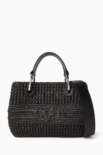 حقيبة يد ماي إي إيه متوسطة جلد مجدول