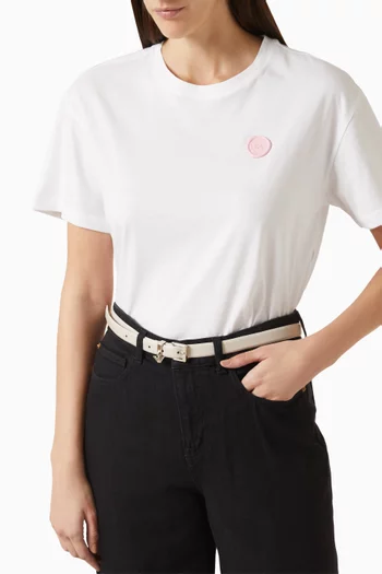 حزام بحلية مايكرو على شكل النسر المميز للماركة جلد