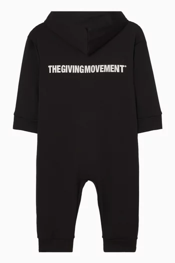 Zip-through Romper in Recycled Softskin