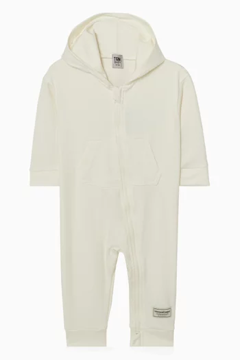 Zip-through Romper in Recycled Softskin