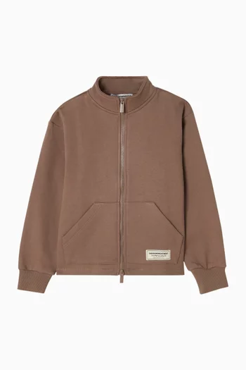 جاكيت بسحّاب صوف قطني