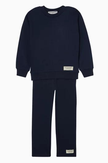 Relaxed Straight-leg Sweatpants in Organic Cotton-blend