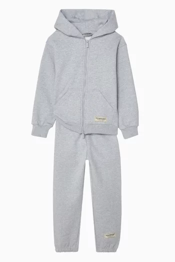 Oversized Zip Hoodie in Organic Cotton-fleece