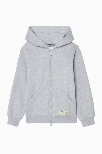 Oversized Zip Hoodie in Organic Cotton-fleece