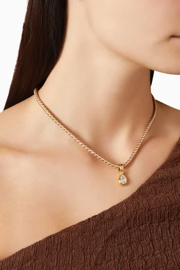 Auralis Braided Necklace in 18kt Gold-plated Brass