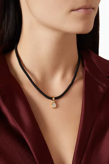 Auralis Braided Necklace in Sterling Silver-plated Brass