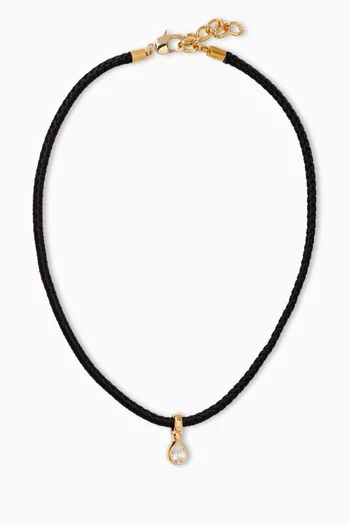 Auralis Braided Necklace in Sterling Silver-plated Brass