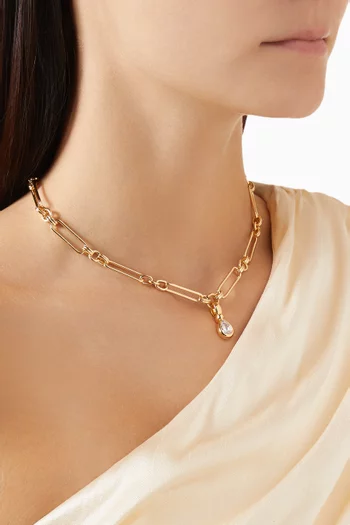 قلادة سولين نحاس مطلي ذهب عيار 18