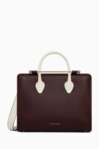 Midi Tote Bag in Leather