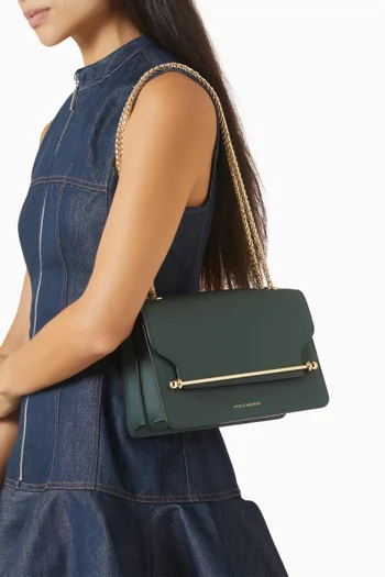 East/West Shoulder Bag in Leather