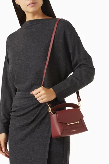 Nano Mosaic Top-handle bag in Grain Leather