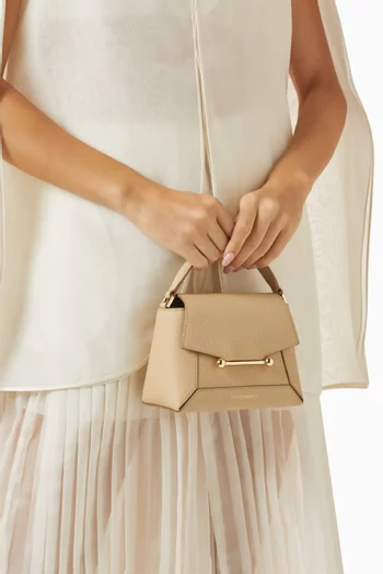 Nano Mosaic Top-handle bag in Grain Leather