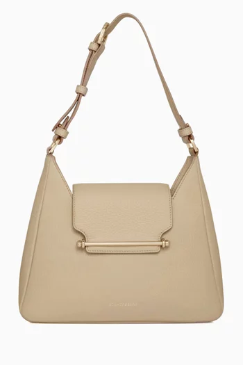 حقيبة هوبو ملتريس جلد بارز الملمس