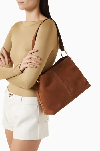 Lana Hobo Shoulder Bag in Suede