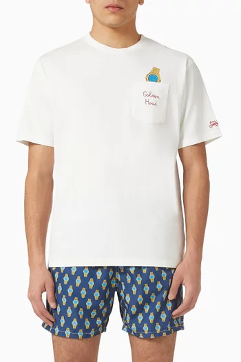 تي شيرت كونور بطبعة Golden Hour قطن