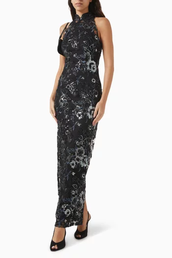 فستان آرييل مزين بتطريزات