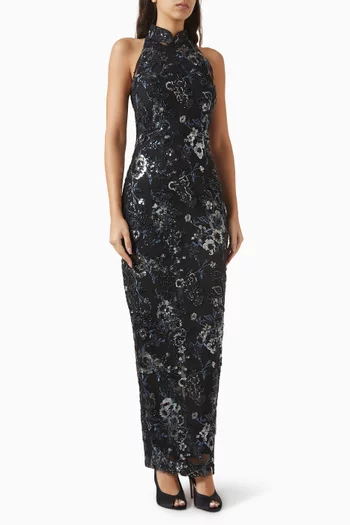 فستان آرييل مزين بتطريزات