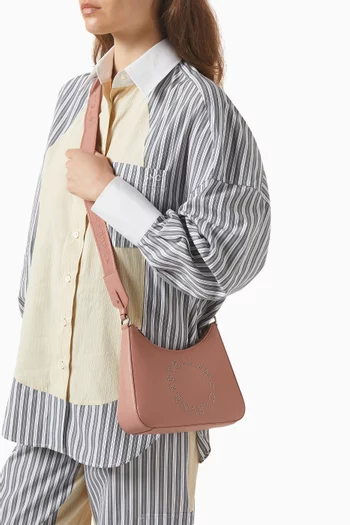 Logo Hobo Shoulder Bag in Grainy Alter Mat