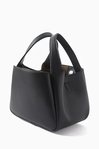 حقيبة بتصميم مزدوج بشعار الماركة جلد ألتر مات بارز الملمس