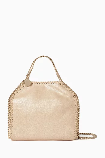 Tiny Falabella Tote Bag in Shiny Eco Dotted Chamois