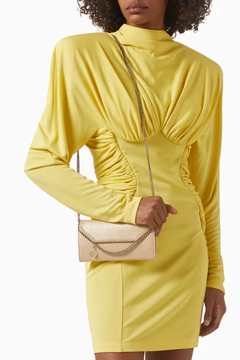 Falabella Wallet-on-chain Crossbody Bag in Shaggy Deer