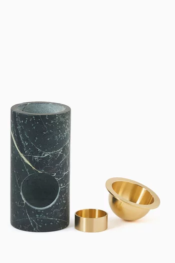 Mughal Jade Oil Burner in Marble